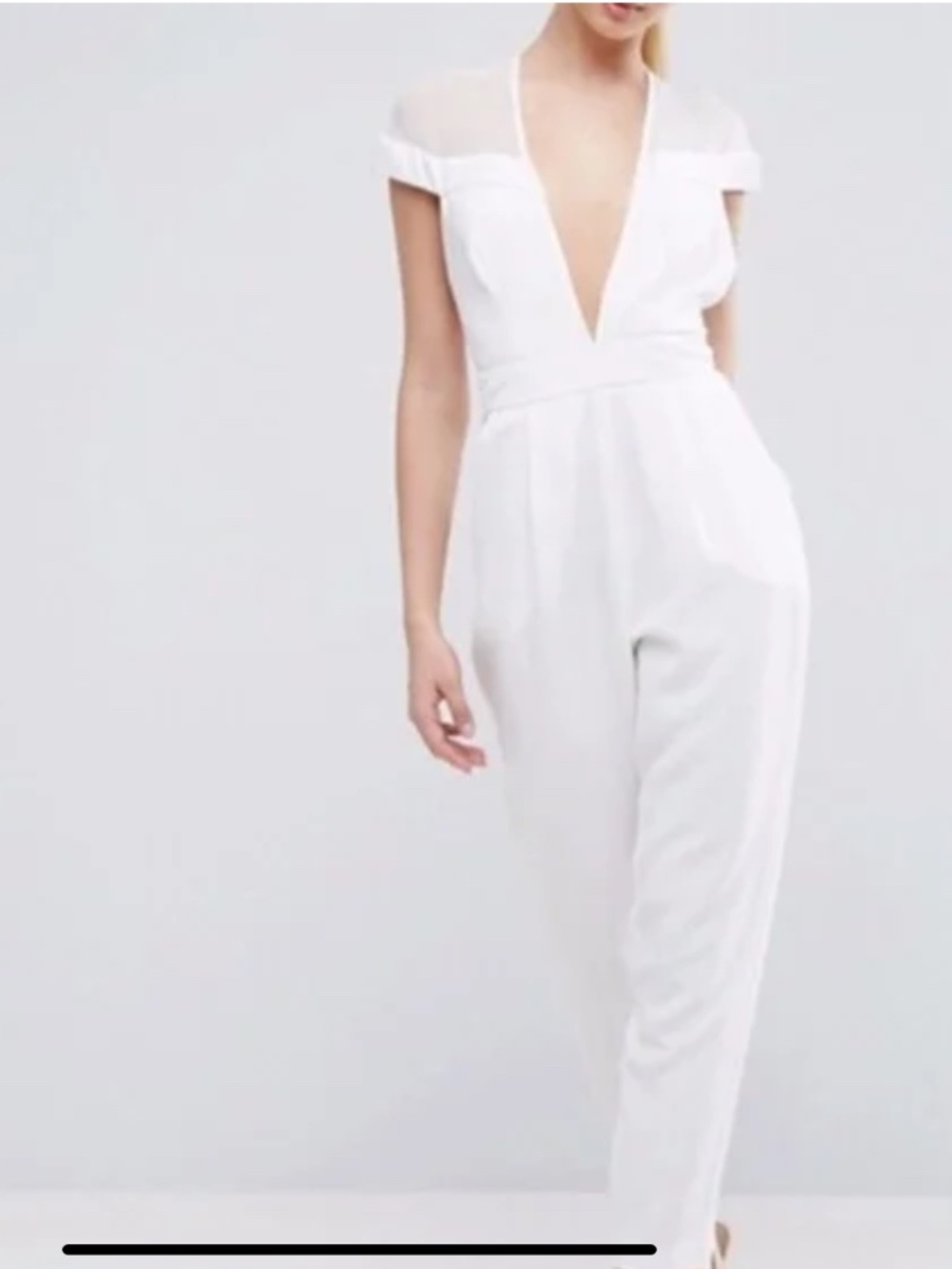 ASOS tuxedo plunge jumpsuit, size 4